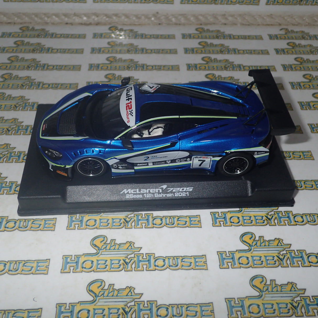 NSR SLOT CARS N0368SW - 1:32 SCALE MCLAREN 720S – 2SEAS #7 GULF 12 HOURS BAHRAIN 2021