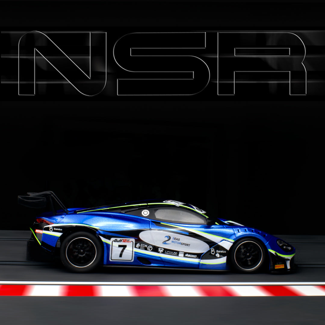NSR SLOT CARS N0368SW - 1:32 SCALE MCLAREN 720S – 2SEAS #7 GULF 12 HOURS BAHRAIN 2021