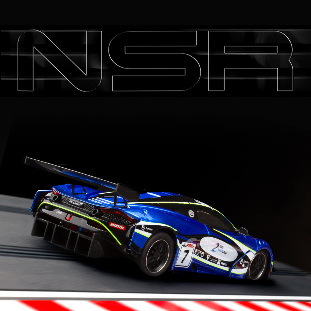 NSR SLOT CARS N0368SW - 1:32 SCALE MCLAREN 720S – 2SEAS #7 GULF 12 HOURS BAHRAIN 2021
