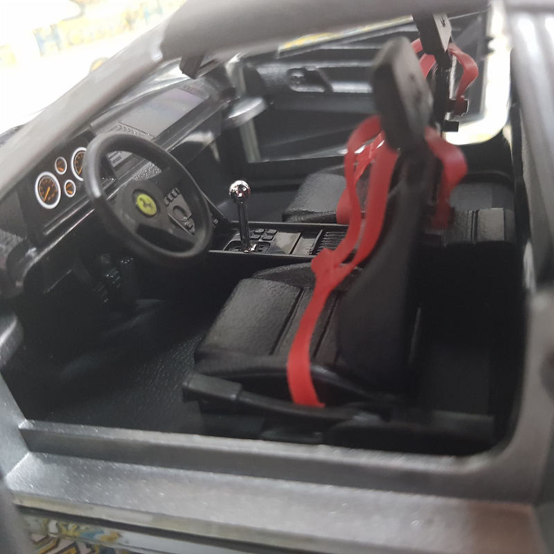 Bburago - 1/18 Scale - Ferrari 348ts in Grey Diecast Scale Model Replica