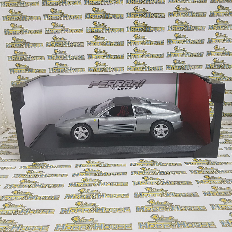 Bburago - 1/18 Scale - Ferrari 348ts in Grey Diecast Scale Model Replica