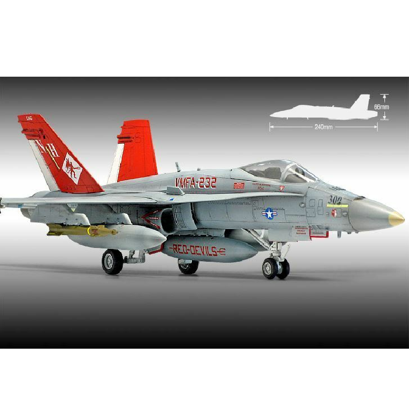 Academy - 1/72 Scale - USMC F/A-18A+ "VMFA-232 Red Devils" Plastic Model Kit