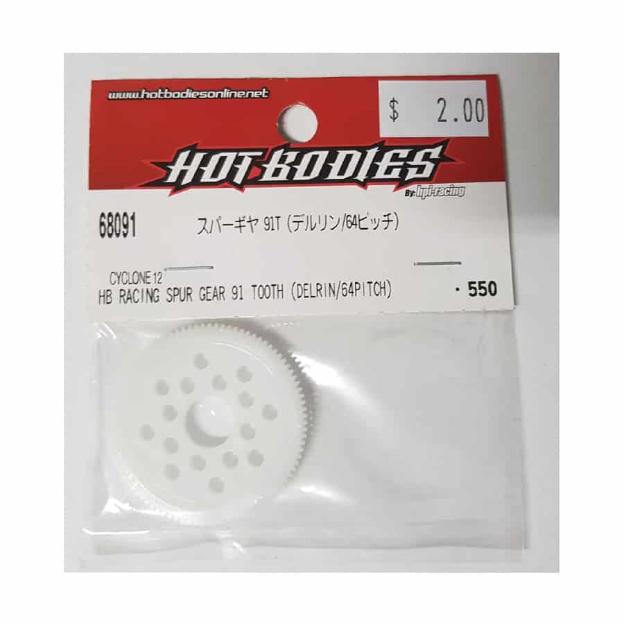 Hotbodies - Racing Spur Gear 91T (Delrin/64 Pitch) #68091