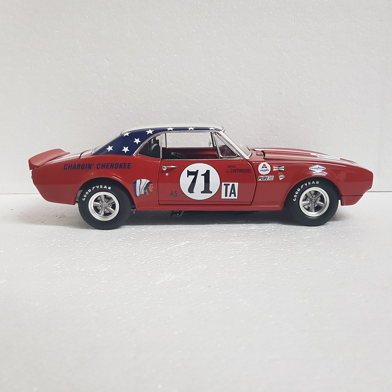 ACME A1805712 - 1/18 Scale Joie Chitwood's Chargin' Cherokee 1967 Chevrolet Camaro 1968 Daytona 24 Hours Diecast Scale Model Replica