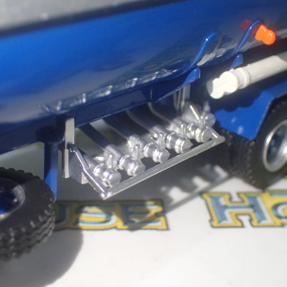 Highway Replicas - 1/64 Scale - #12009 Tanker Road Train in Blue & White Diecast Model Replica