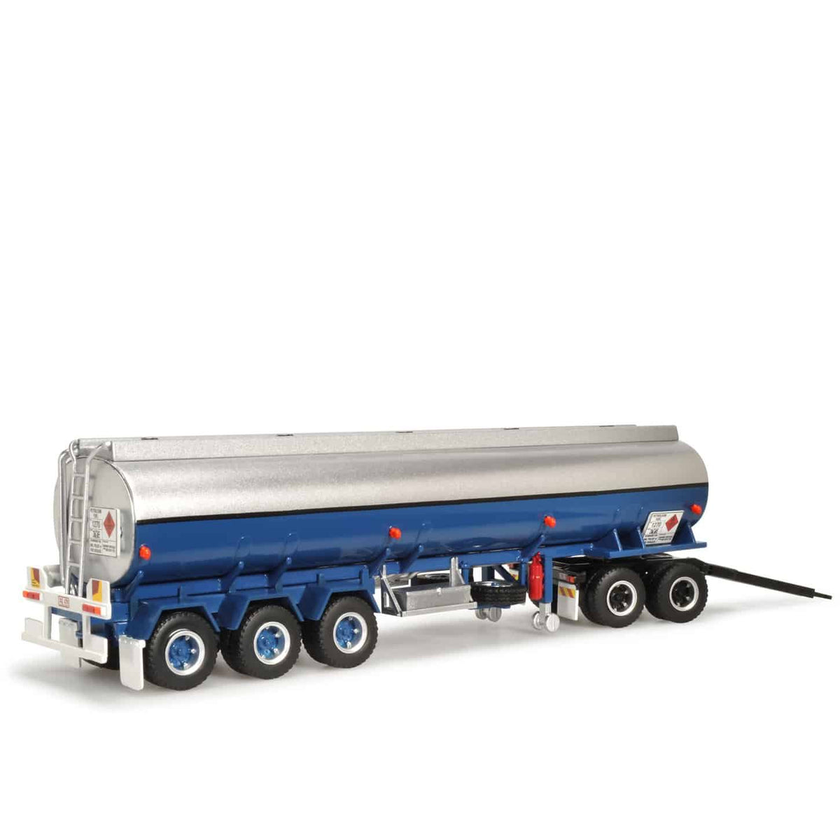 Highway Replicas - 1/64 Scale - Tanker Trailer with Dolly in Blue & White #12991 Diecast Model Replica