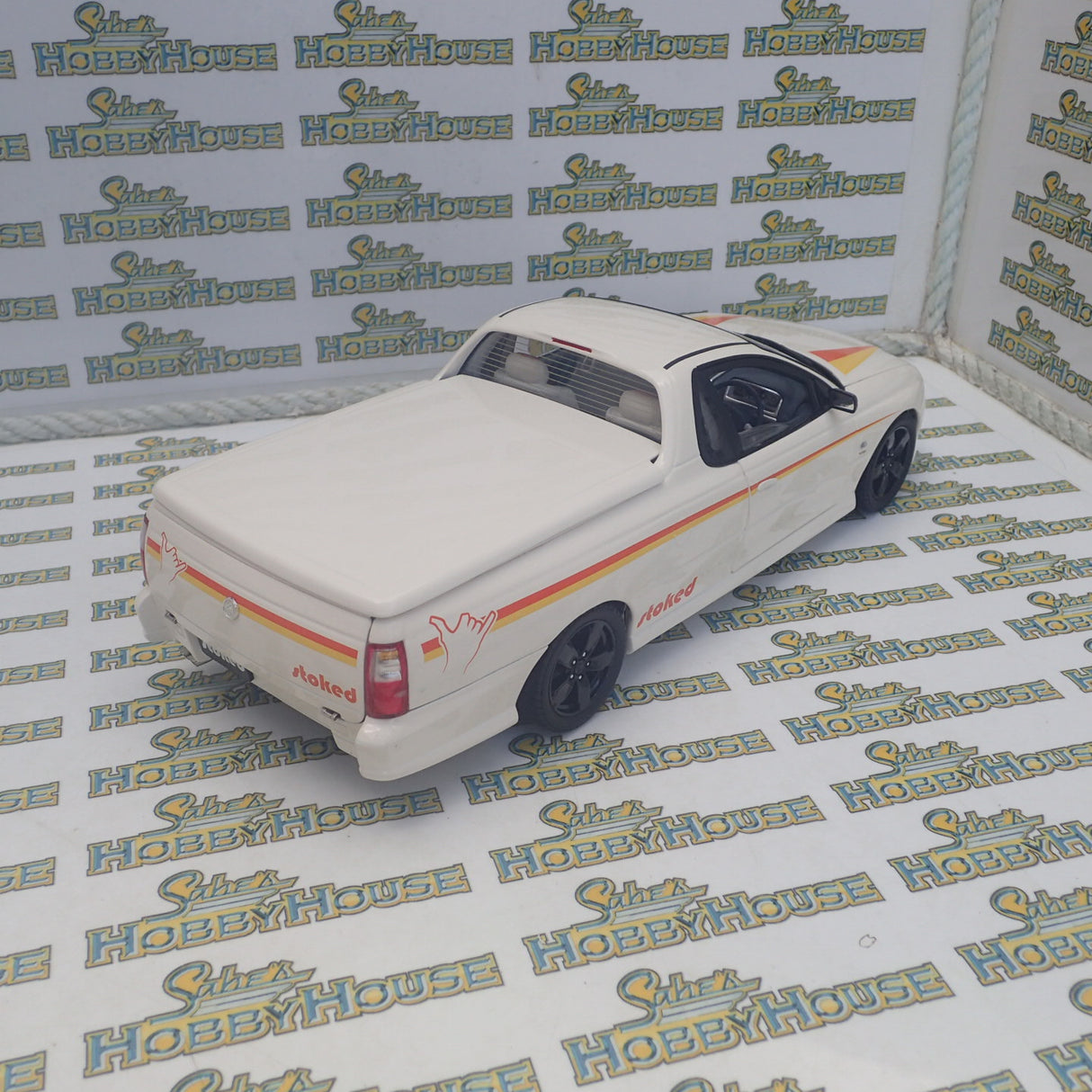 Classic Carlectables 18666 - 1/18 Scale Custom Ute "STOKED" Diecast Scale Model Replica