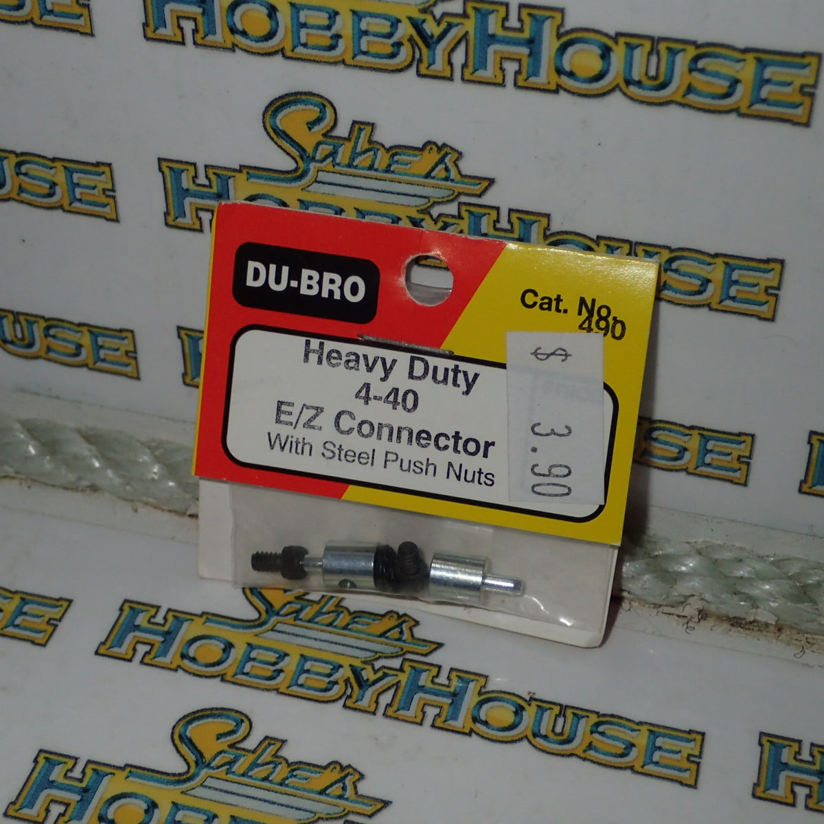 Dubro 490 - Heavy Duty 4-40 E/Z Connector with Steel Push Nuts