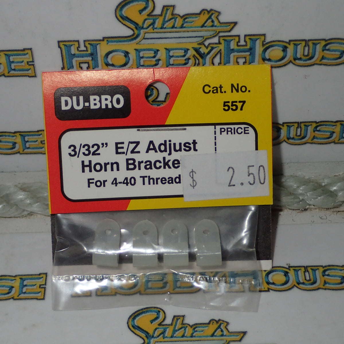 Dubro 557 - 3/32" E/Z Adjust Horn Bracket for 4-40 Thread