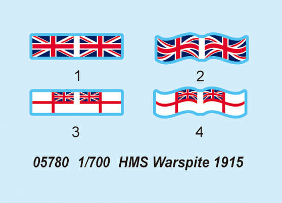 Trumpeter - 05780 1/700 SCALE HMS Warspite 1915