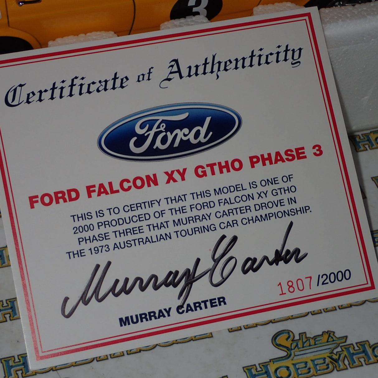 Biante AutoArt - 87310 1/18 Scale FORD FALCON XY GTHO PHASE 3 1973 MURRAY CARTER CAR #3