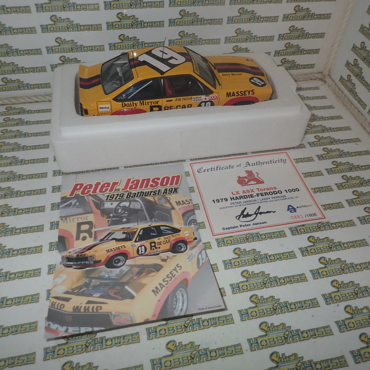 Biante AutoArt 87961 - 1/18 Scale Holden LX Torana SS A9X 2DR #19 Janson-Perkins 1979 Hardie-Ferodo 1000 Diecast Scale Model Replica