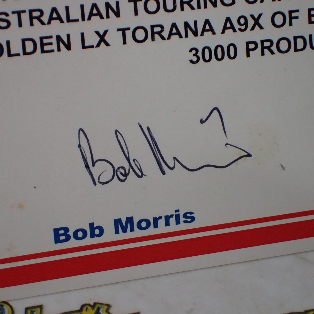 Biante / Autoart 87963 - 1/18 Scale Holden LX Torana A9X Bob Morris ATCC Winner Signed COA