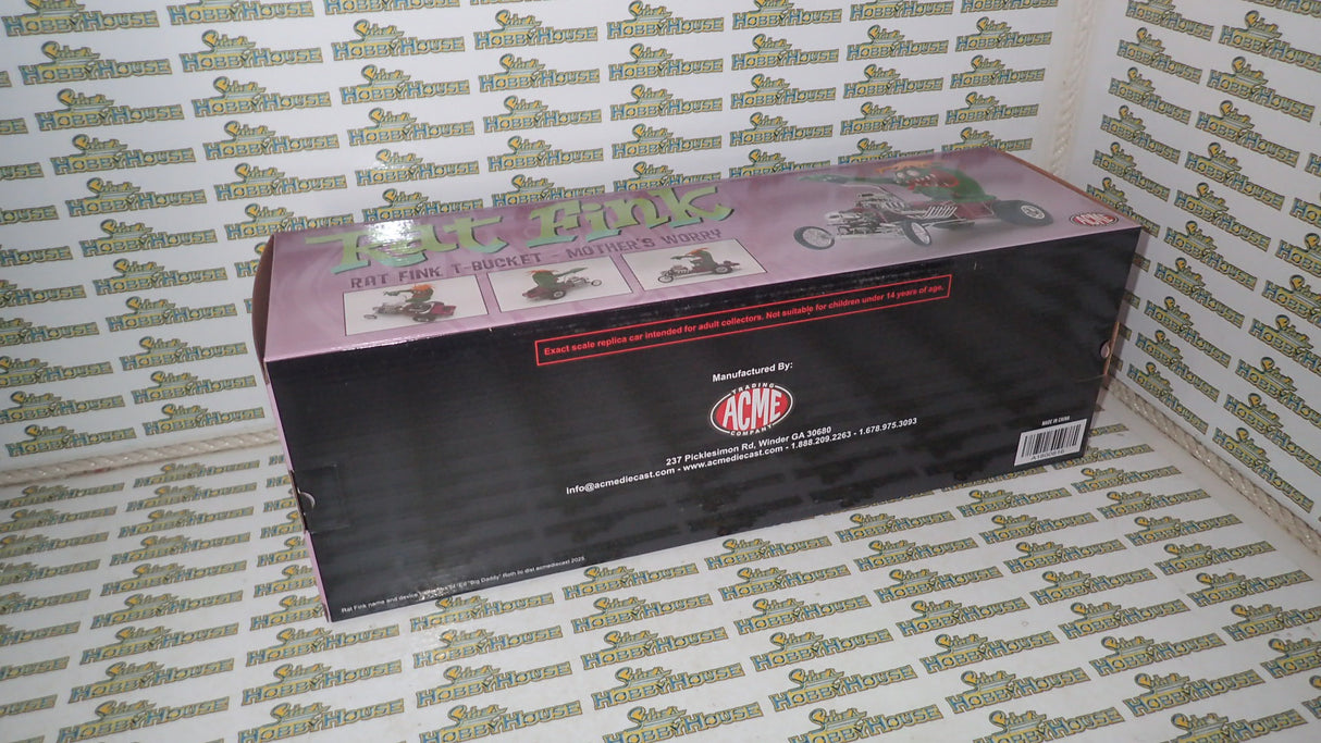 ACME A1800816 - ACME A1805022 - 1/18 Scale Rat Fink T-Bucket - Mother's Worry Diecast Scale Model Replica