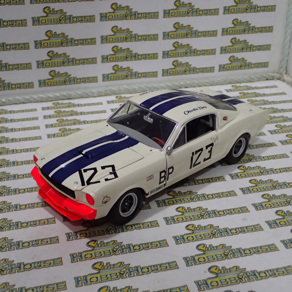 ACME A1801813 - 1/18 Scale Charlie Kemp 1965 Shelby G.T.350R only 123 Diecast Scale Model Replica's made