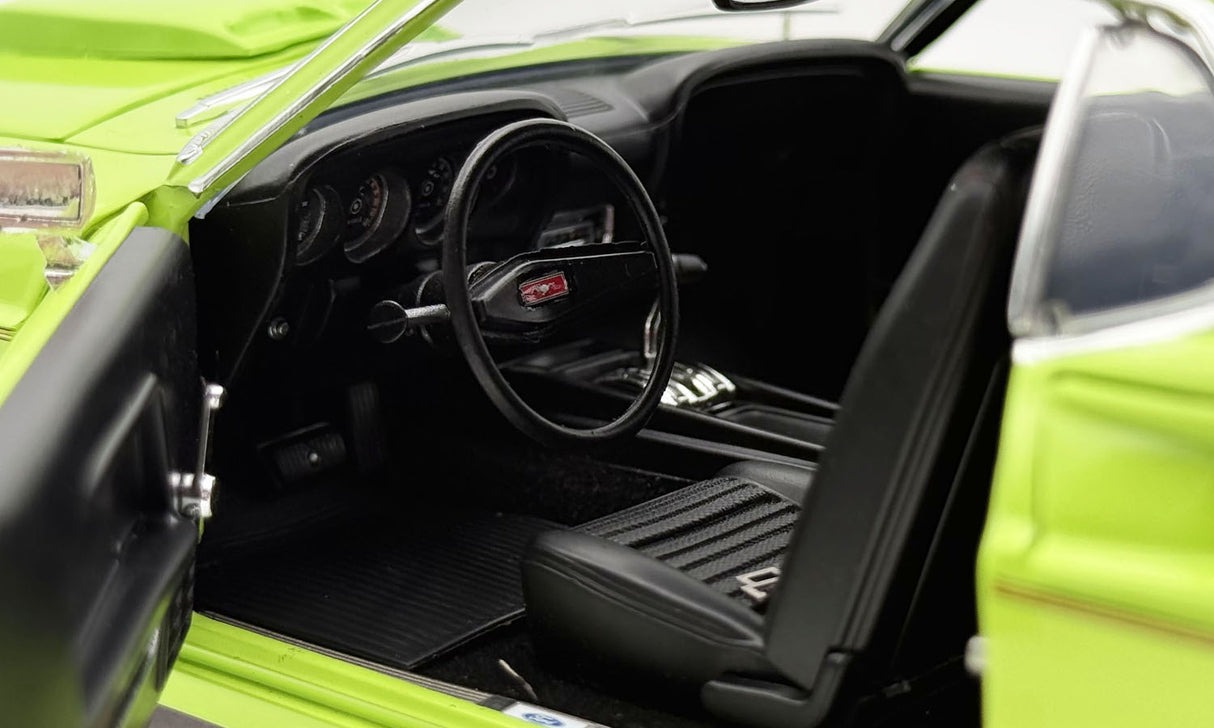 ACME A1801889 -1/18 1969 Ford Mustang 600 Groovy Green Diecast Scale Model Replica