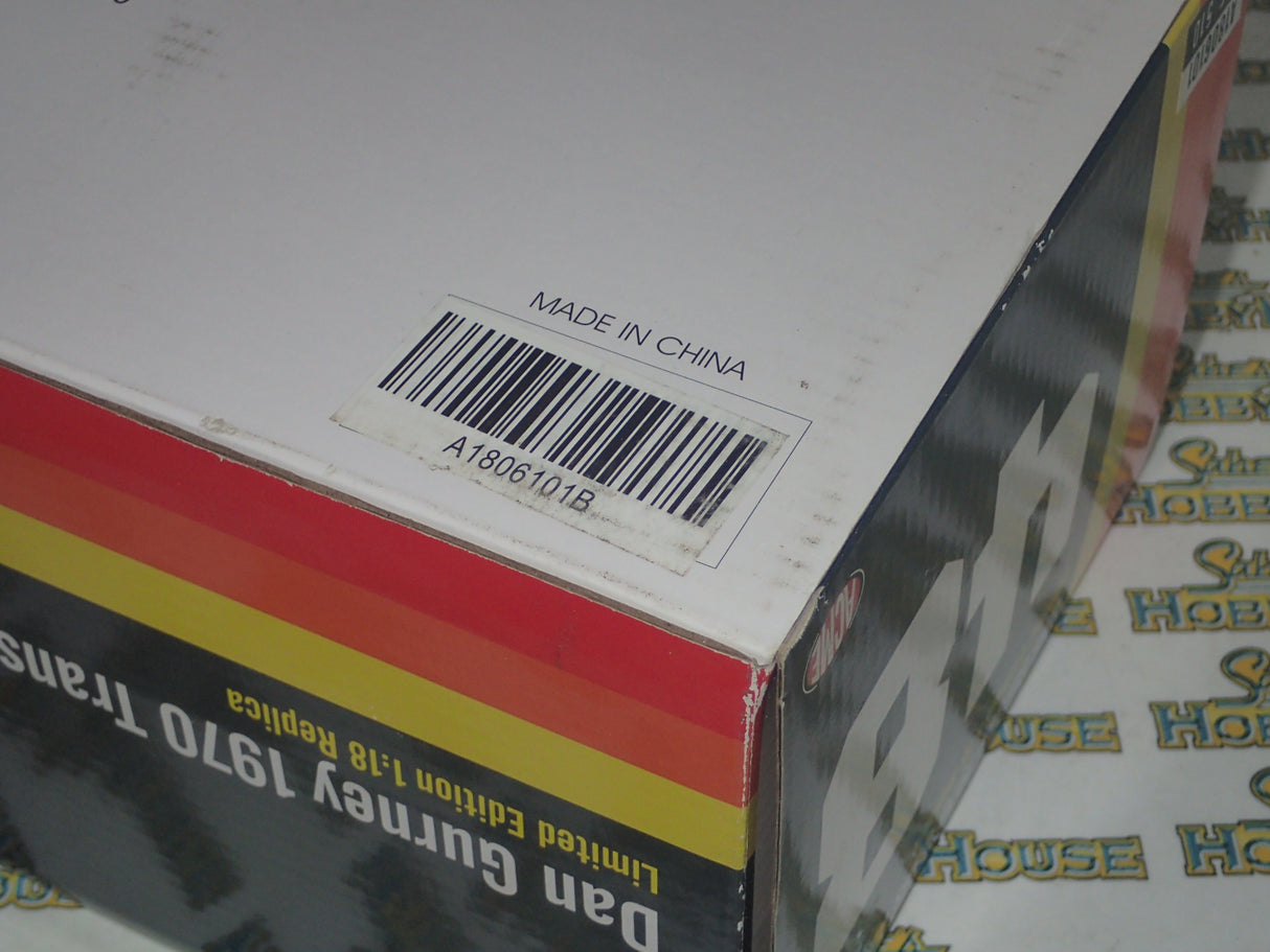 ACME A1806101B - 1/18 Scale Dan Gurney 1970 Trans Am Barracuda Street Version Diecast Model Replica