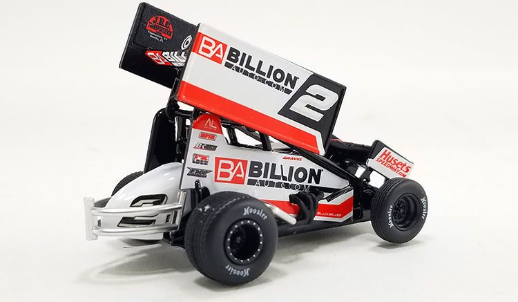 ACME A5023016 - 1/50 Scale 2023 #2 BA BILLION SPRINT CAR - HUSETS HIGH BANK NATIONALS WINNER - DAVID GRAVEL Diecast Model Replica