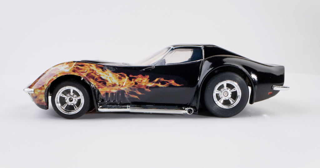 AFX 22051 - 1/64 Scale 1968 Corvette 427 Black Flame Slot Car