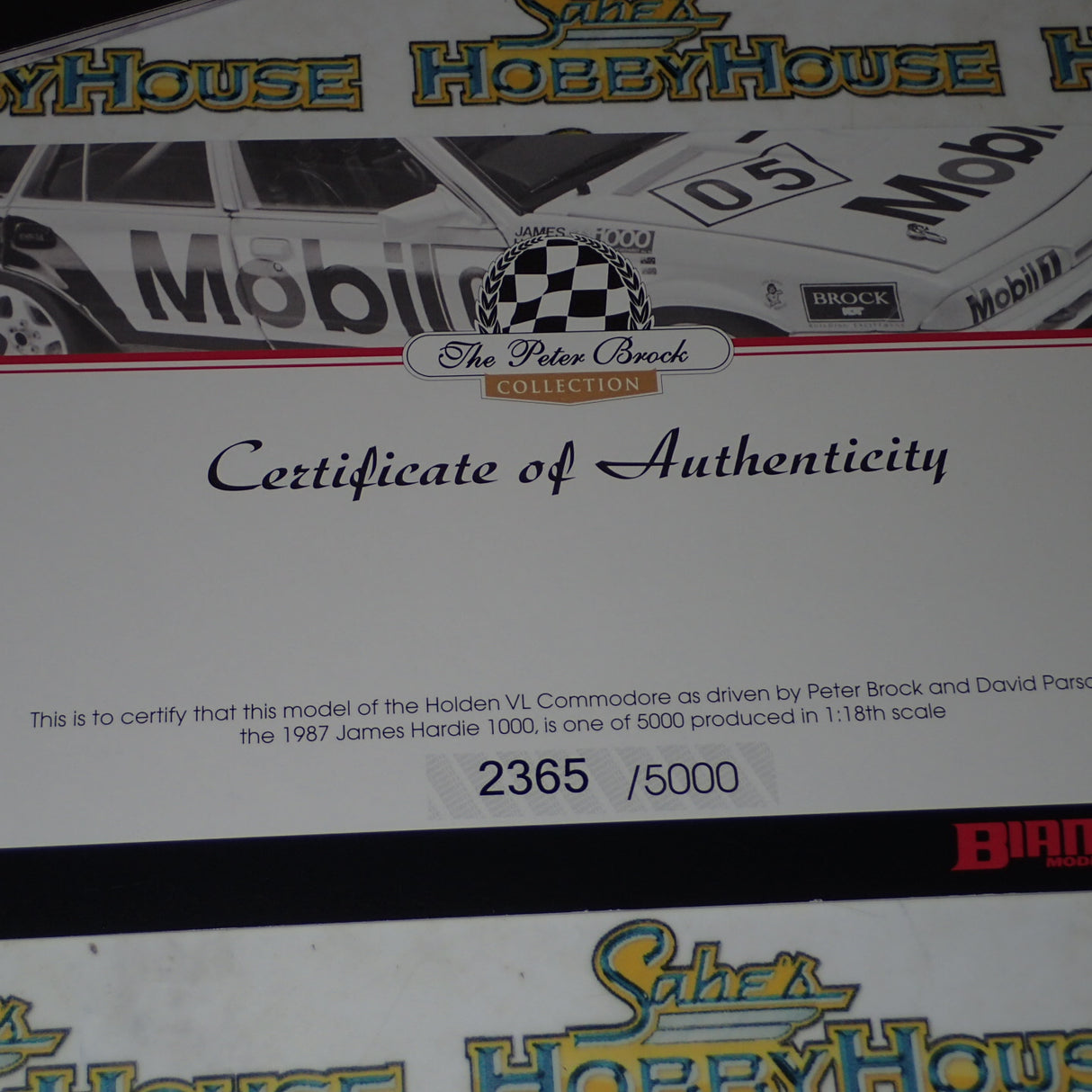 Biante B182703B - 1/18 Holden VL SS Group A Commodore Brock 1987 Bathurst #05 Die-Cast car