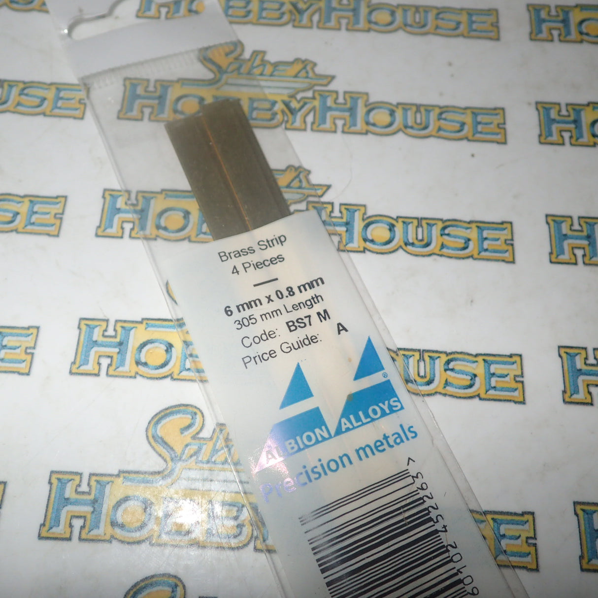Albion Alloys BS7 M - Precision Metals - Brass Strip (6mm x 0.8mm) 305mm Long