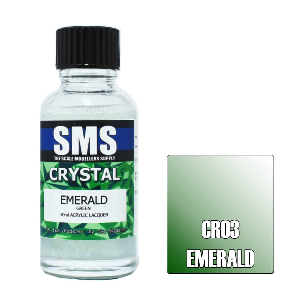 The Scale Modellers Supply - CR03 CRYSTAL EMERALD (GREEN) Acrylic Lacquer 30ML Bottle