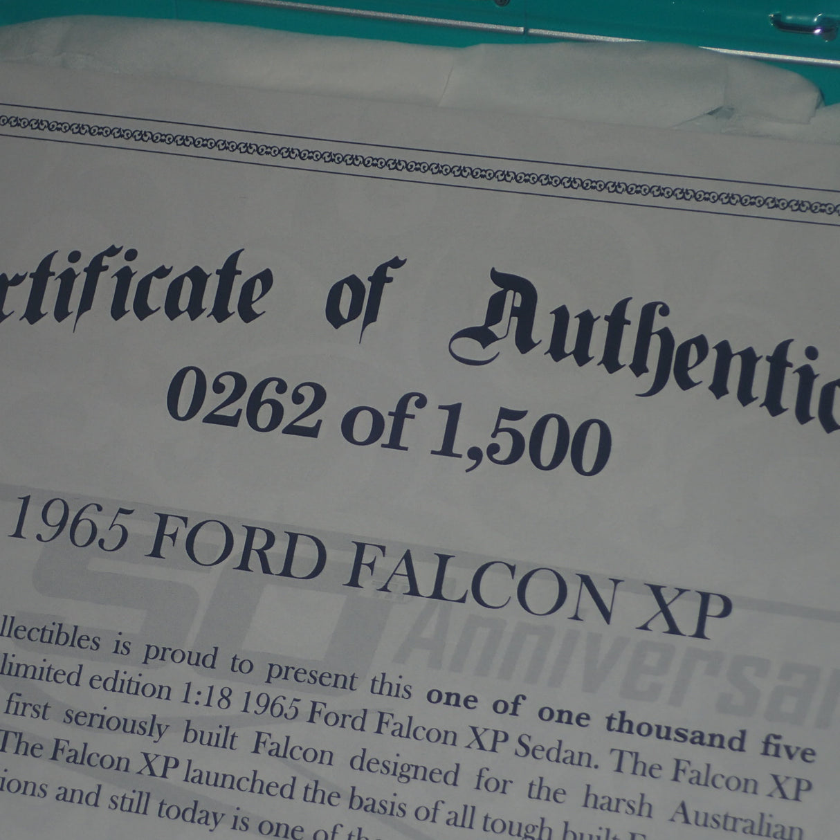 DDA DDA002 - 1/18 Scale Artisan Collection 1965 Ford XP Falcon in Teal Die-cast Model Replica