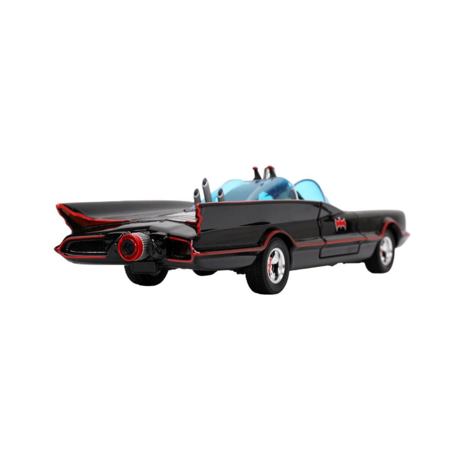 Jada Toys JAD33737 - 1/24 Scale Batman (TV) - Classic Batmobile with 4 Figures 1:24 Scale Set Diecast Model Replica