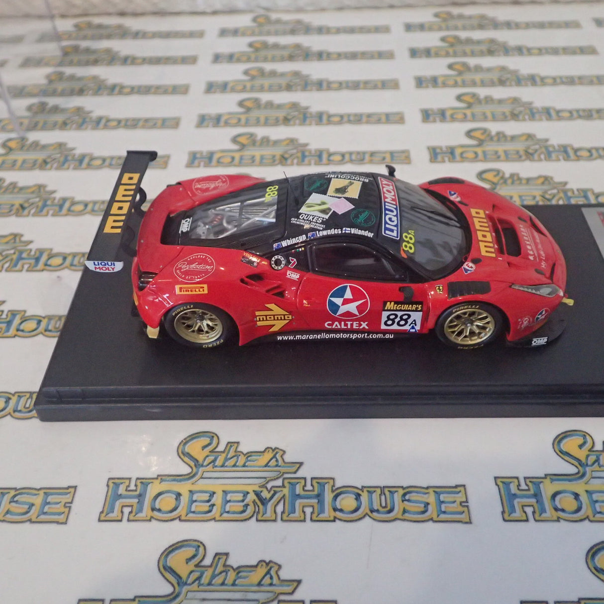 Looksmart Models LSRC24 - 1/43 Scale - Ferrari 488 GT3 #88A Bathurst 2017 Winner Scale Model Replica