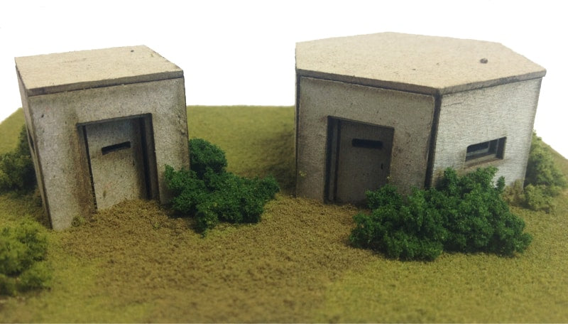 Metcalfe PO520 – HO/00 Scale Pillboxes Card Kit
