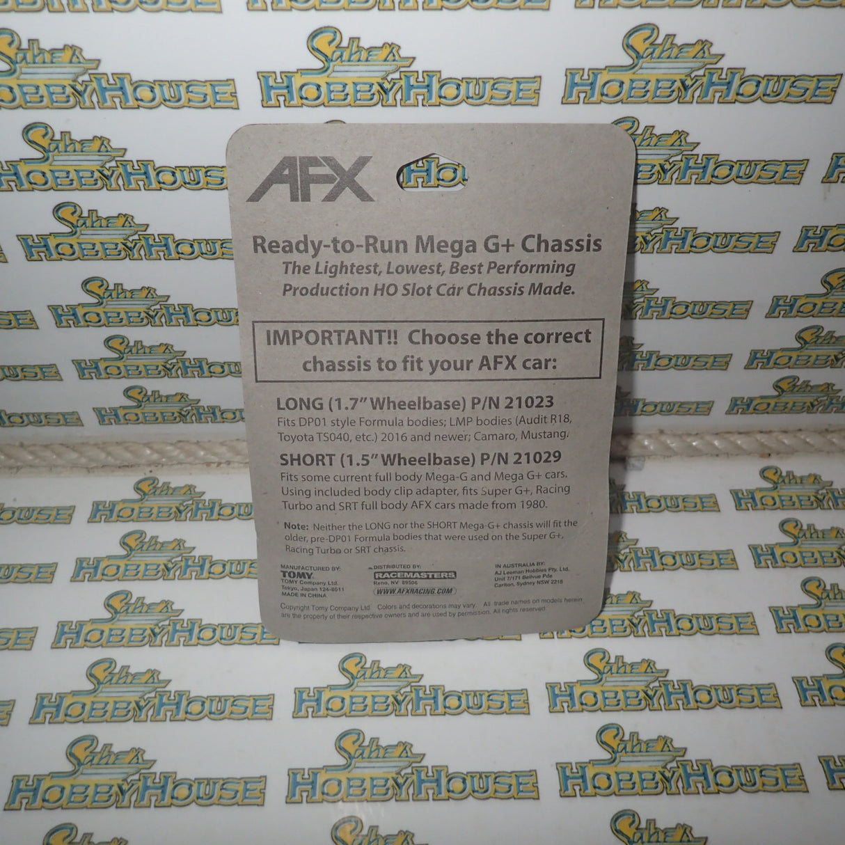 AFX 21029 - 1/64 Scale - Mega G+ Series Rolling Chassis - Short for Slot Car