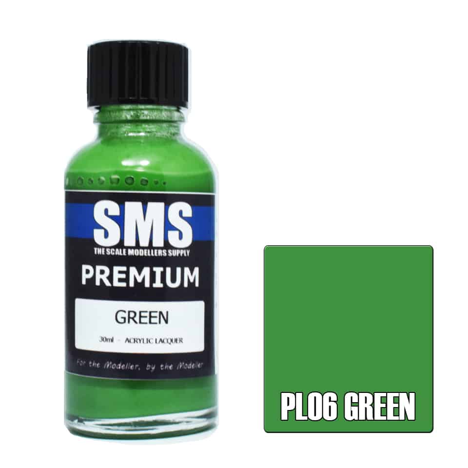 The Scale Modellers Supply - PL06 Premium Green Acrylic Lacquer 30ml Bottle