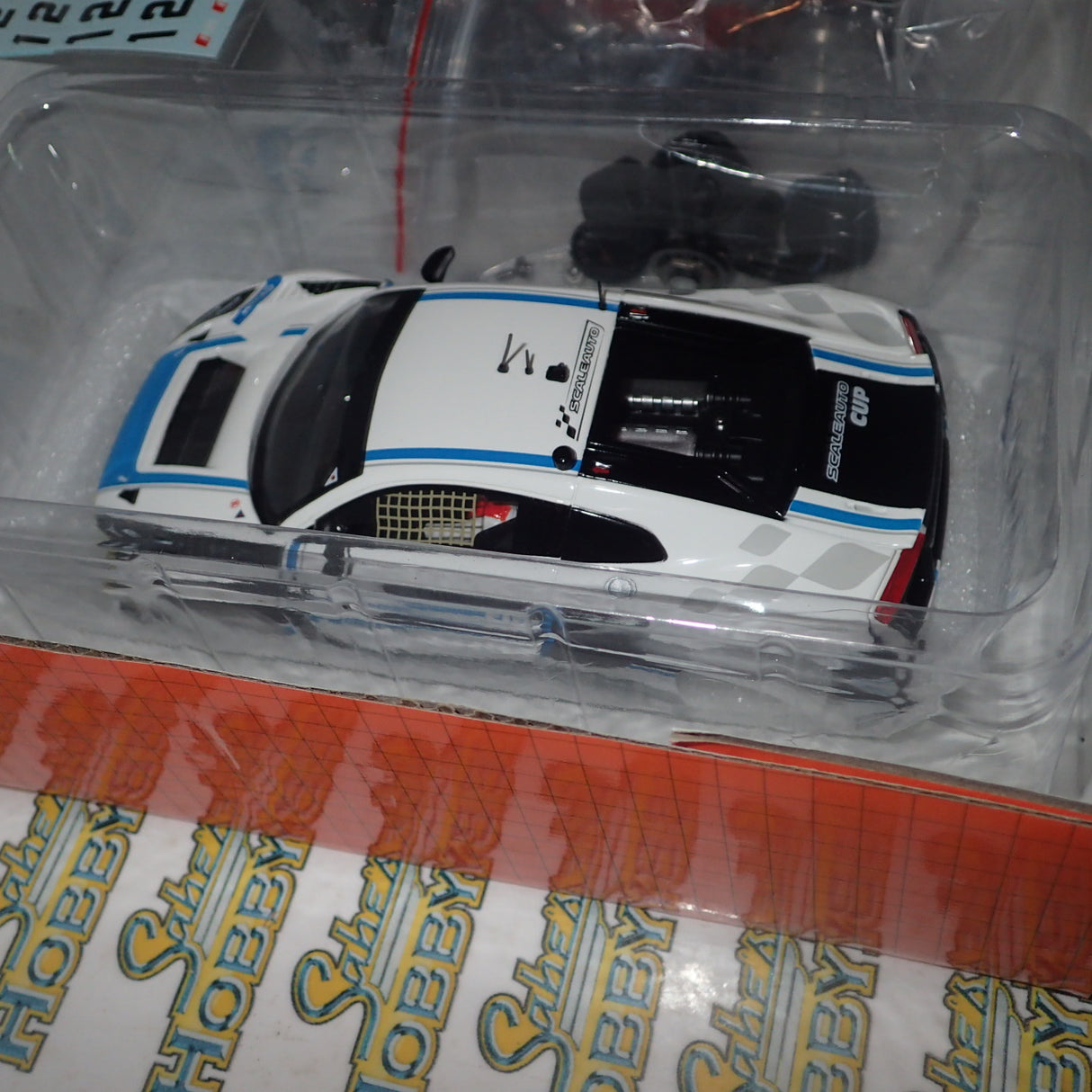 Scaleauto SC-6180b - 1/32 Scale Audi R8 LMS GT3 Cup 2017 in White/Blue Slot Car