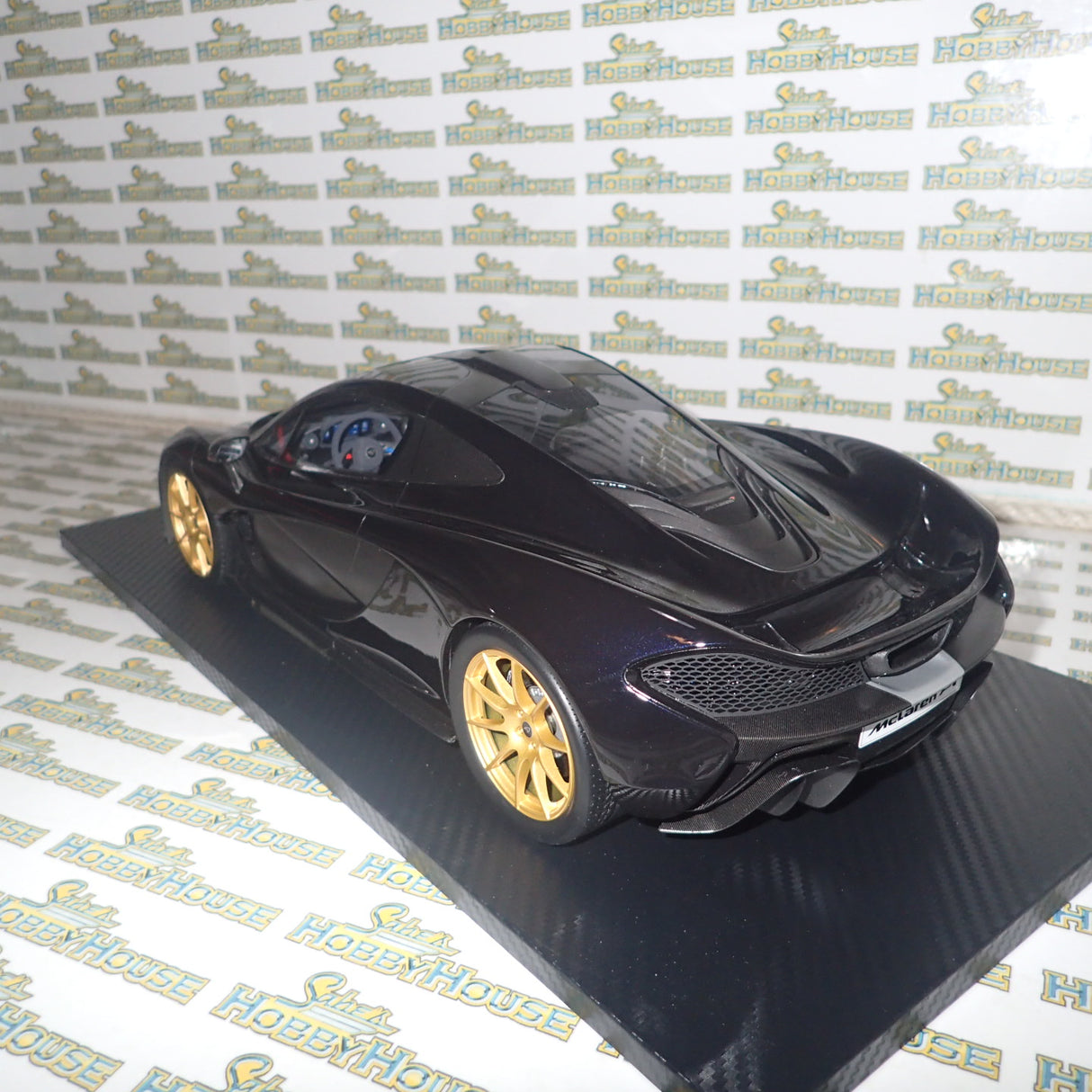 TSM Models TSM161204 - 1/12 Scale with DEFECTS 2014 McLaren P1 in Gotham Black Resin Scale Model