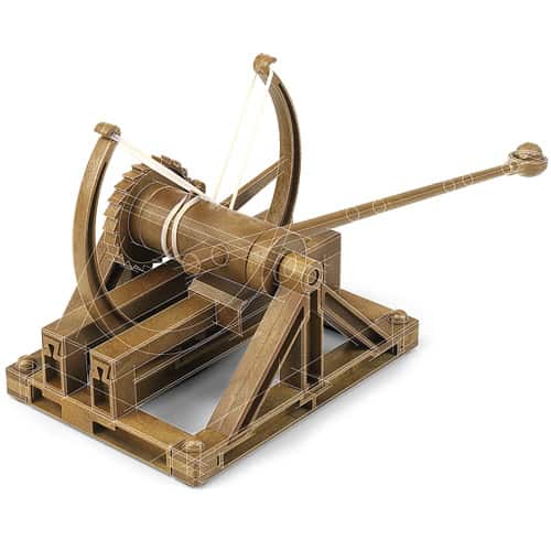 Academy 18137 - Da Vinci Series 4 - Da Vinci Catapult ACADEMY Snap Fit Plastic Model Kit