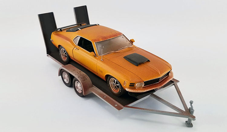 ACME A1801838 - 1/18 Scale - PORKCHOP'S 1970 FORD MUSTANG BOSS 429 - BARN FIND BOSS Diecast Scale Model Replica
