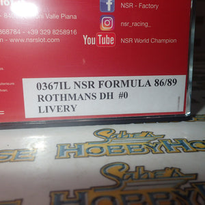 NSR N0367IL - 1:32 SCALE FORMULA 86/89 - ROTHMANS DH #0 LIVERY