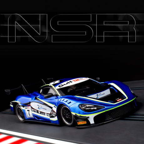 NSR SLOT CARS N0368SW - 1:32 SCALE MCLAREN 720S – 2SEAS #7 GULF 12 HOURS BAHRAIN 2021