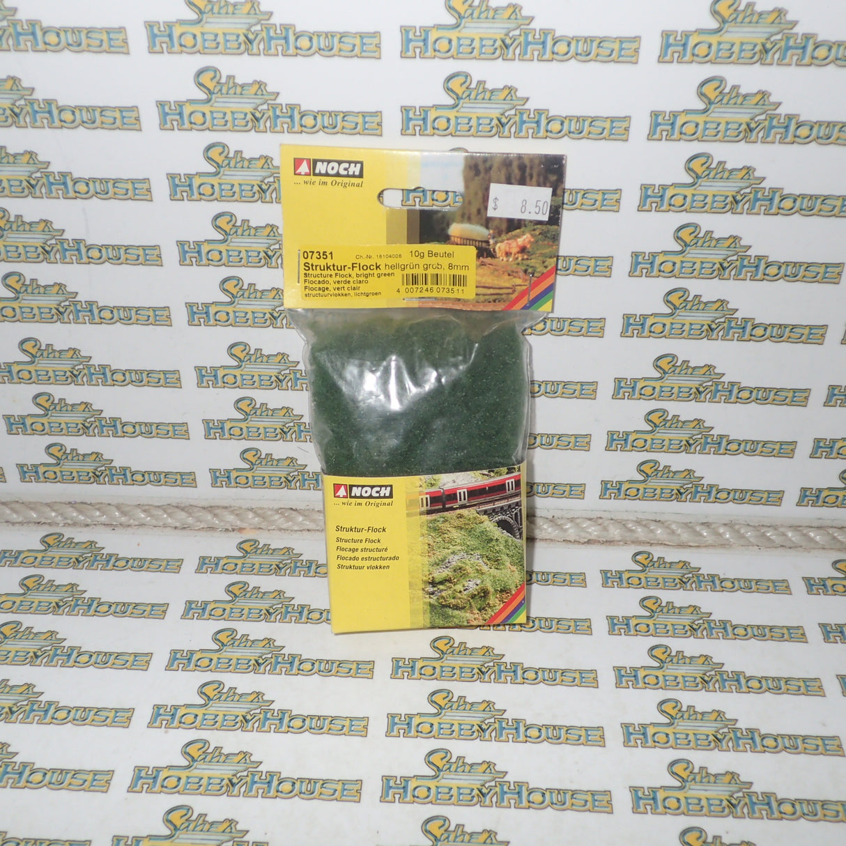 NOCH 07351 - Structure Flock, Bright Green, Coarse 8mm 10g