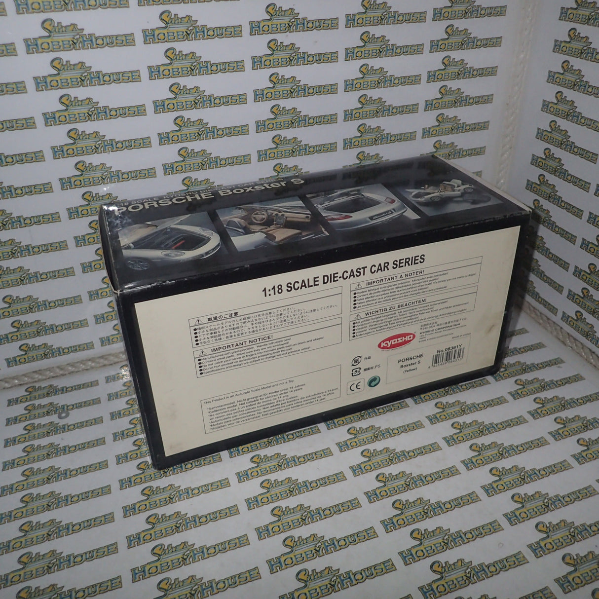 Kyosho 08381Y - 1/18 PORSCHE BOXSTER S 987 Yellow
