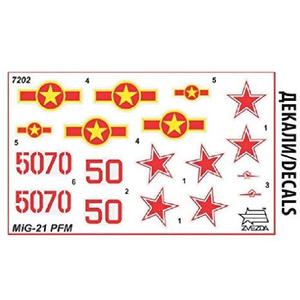 Zvezda - 1/72 Scale - MIG-21PFM "Phantom Killer" Soviet Fighter Plastic Model Kit