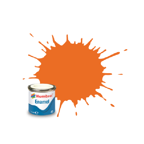Humbrol - #18 Orange Gloss Enamel 14ml Paint Pot