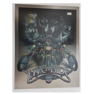 Tin Sign – Live to Ride w/Wolves