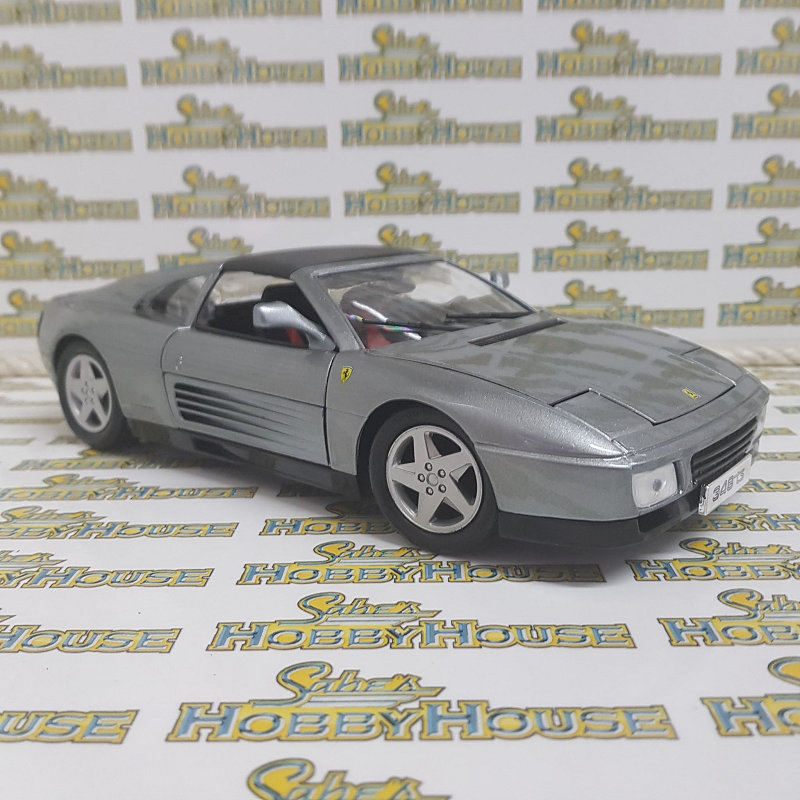 Bburago - 1/18 Scale - Ferrari 348ts in Grey Diecast Scale Model Replica