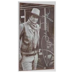 Tin Sign – John Wayne Signature