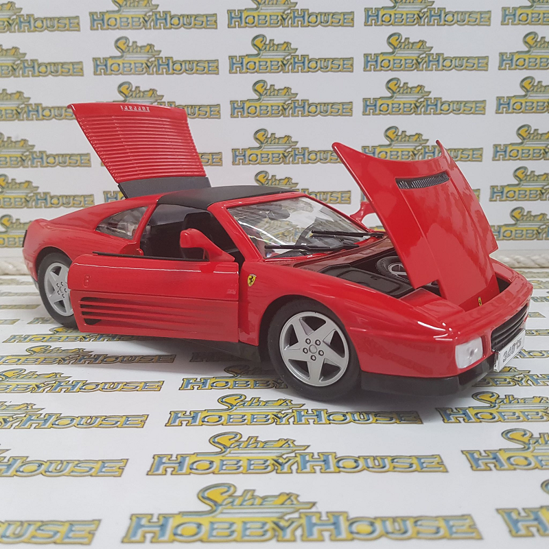 Burago - 1/18 Scale - Ferrari 348ts in Red Diecast Scale Model Replica