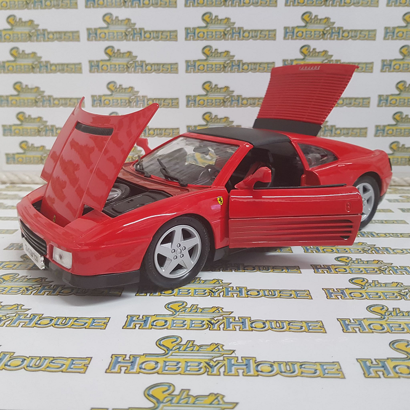 Burago - 1/18 Scale - Ferrari 348ts in Red Diecast Scale Model Replica