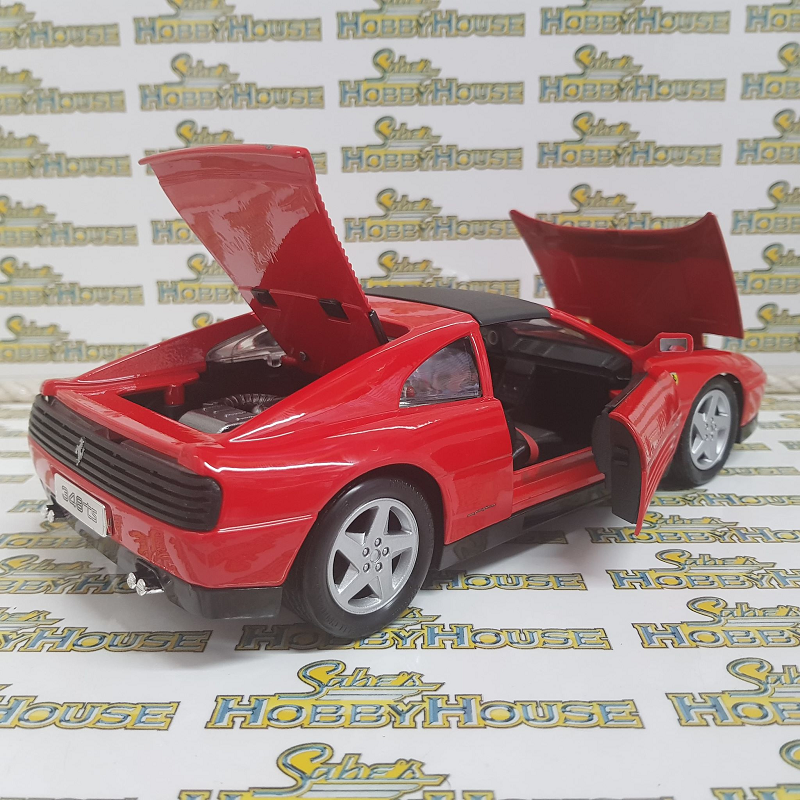 Burago - 1/18 Scale - Ferrari 348ts in Red Diecast Scale Model Replica