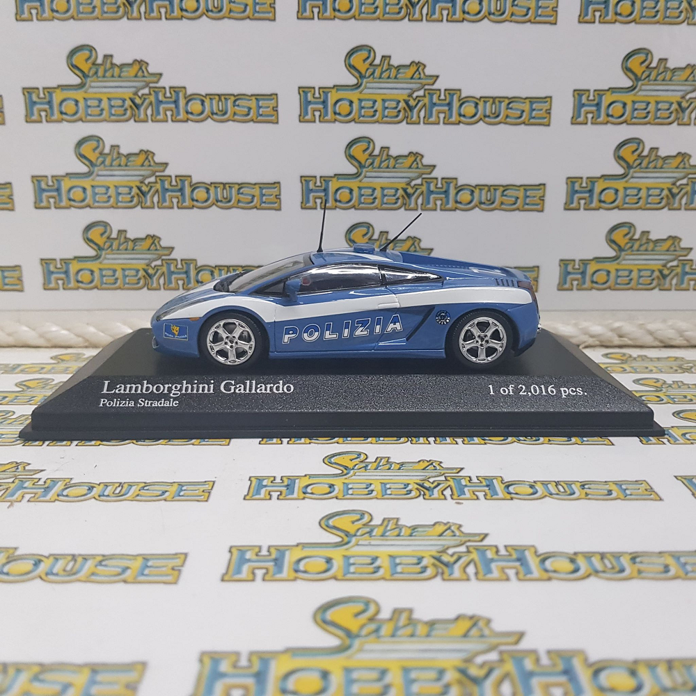 Minichamps 400 103590 - 1/43 Scale Lamborghini Gallardo 2004 Polizia Diecast Scale Model Replica