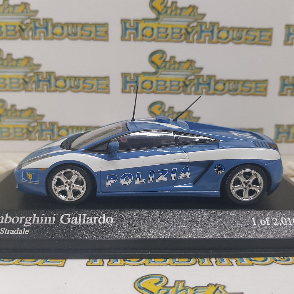 Minichamps 400 103590 - 1/43 Scale Lamborghini Gallardo 2004 Polizia Diecast Scale Model Replica